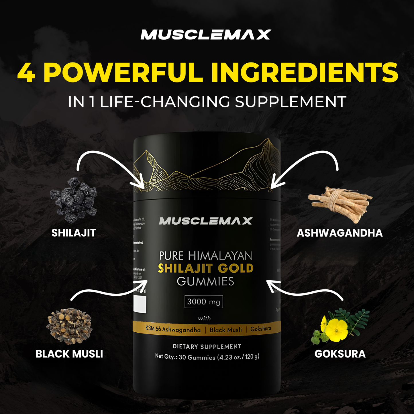 MuscleMax™ Pure Shilajit Gummies
