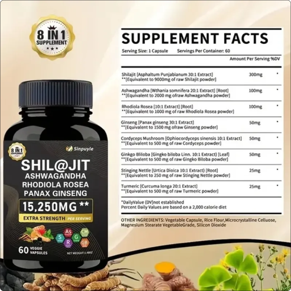 15-in-1 Sea Moss & 8-in-1 Shilajit Ashwagandha